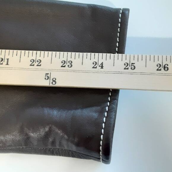 Ellen Tracy Saks Fifth Ave Chocolate Brown Genuine Leather Jacket Old Money - Picture 16 of 16